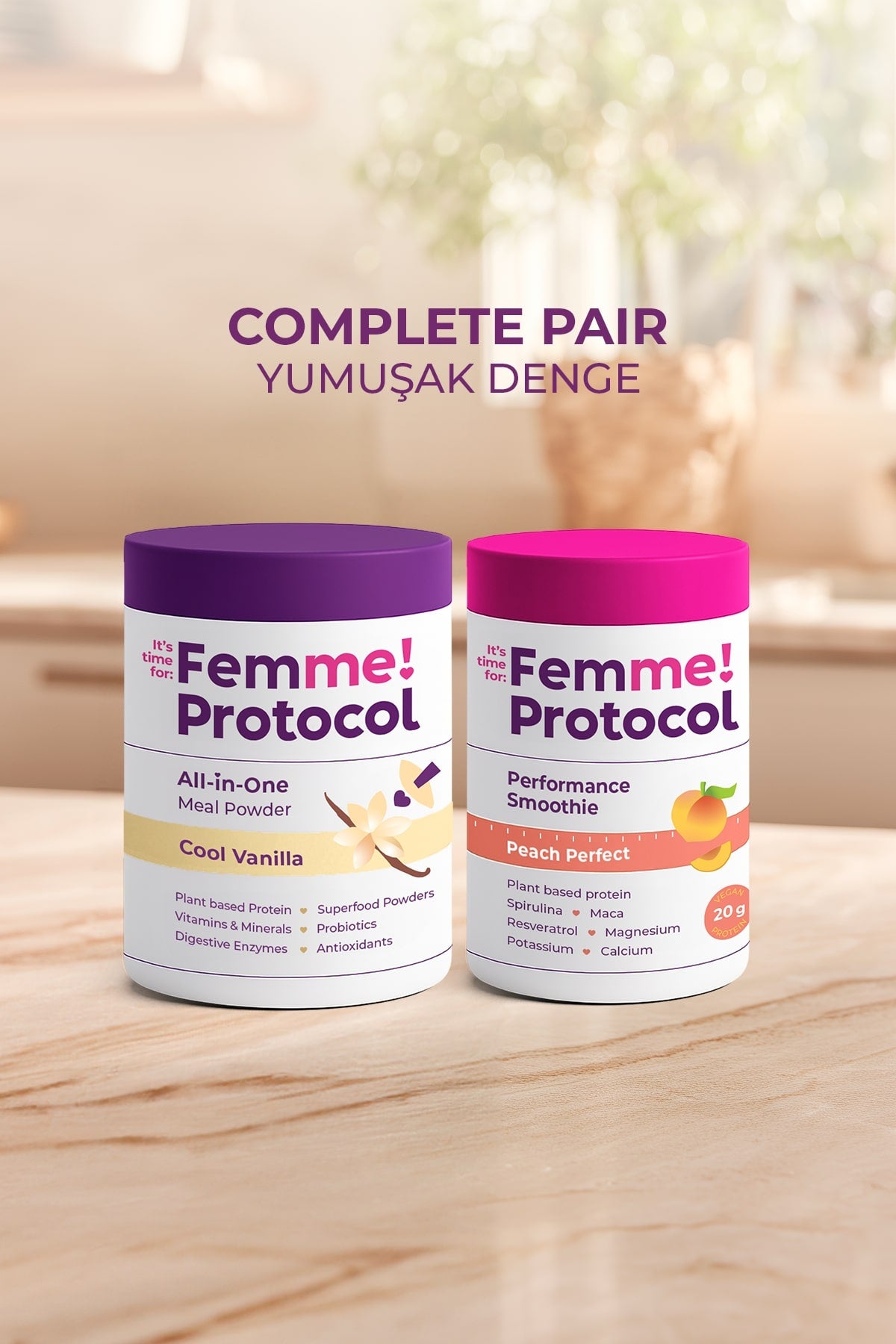 Complete Pair Yumuşak Denge: Cool Vanilla + Peach Perfect