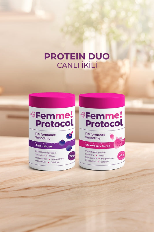 Protein Duo Canlı İkili: Acai Muse + Strawberry Surge