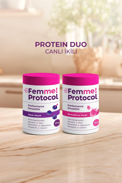 Protein Duo Canlı İkili: Acai Muse + Strawberry Surge