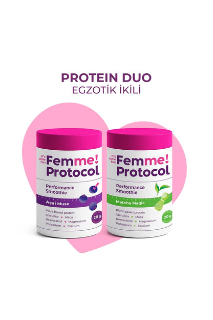 Protein Duo Egzotik İkili: Acai Muse + Matcha Magic