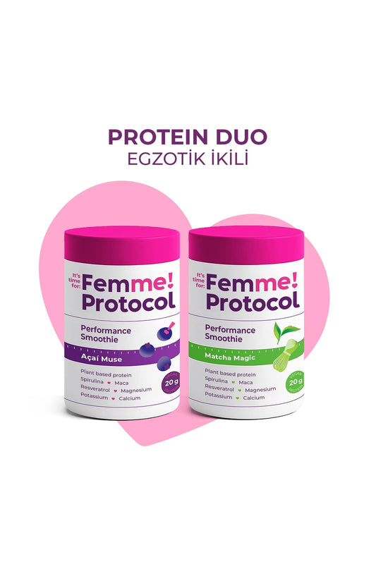 Protein Duo Egzotik İkili: Acai Muse + Matcha Magic