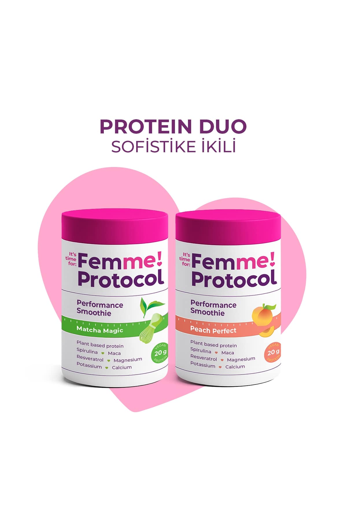 Protein Duo Sofistike İkili: Matcha Magic + Peach Perfect