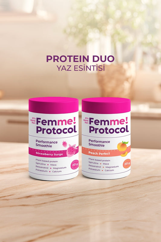 Protein Duo Yaz Esintisi: Strawberry Surge + Peach Perfect