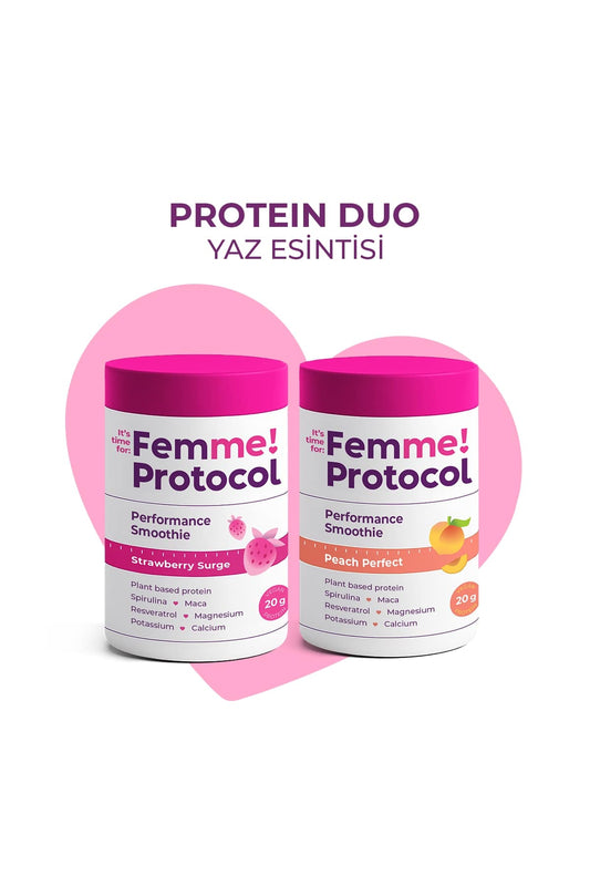 Protein Duo Yaz Esintisi: Strawberry Surge + Peach Perfect